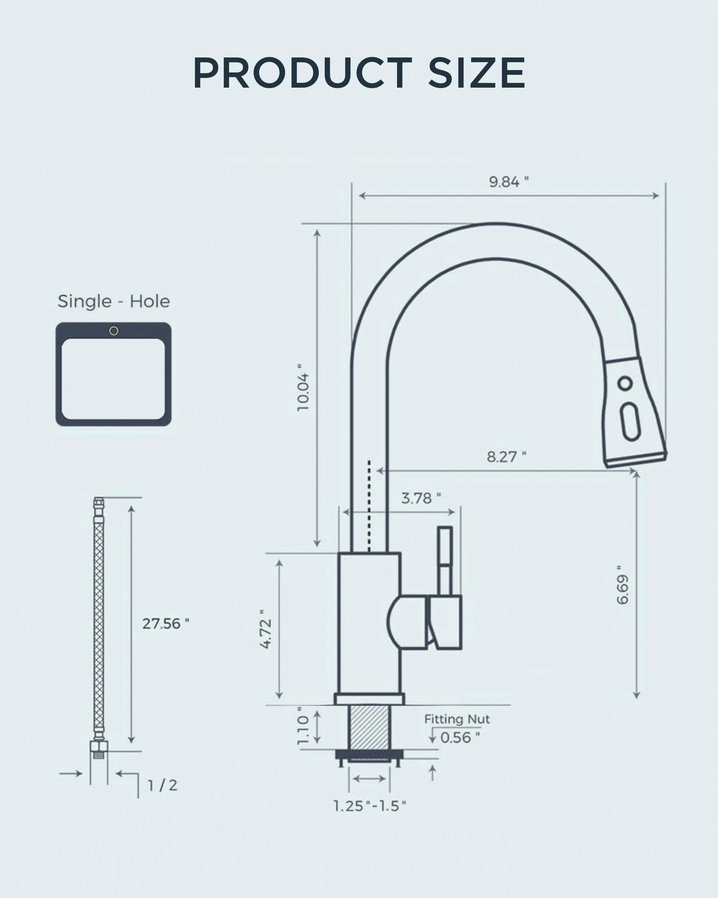FORIOUS Kitchen Sink Taps Mixer with Pull Out Spray, Swivel Single Handle High Arc Pull Down Stainless Steel Kitchen Faucet, Polished Chrome