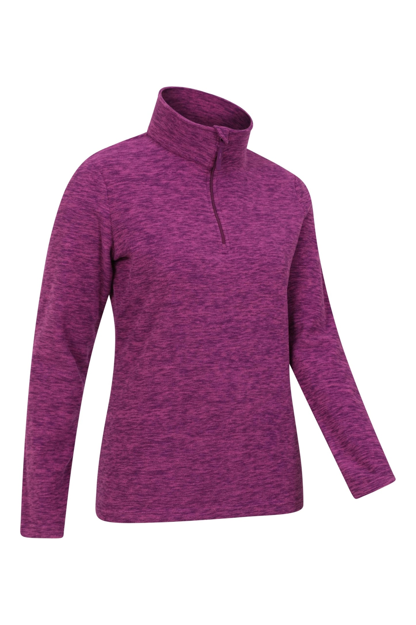 Mountain Warehouse Snowdon Womens Fleece Top - Warm Pullover, Lightweight Sweater, Half Zip, Quick Drying - Travelling Grape Women's Size 14