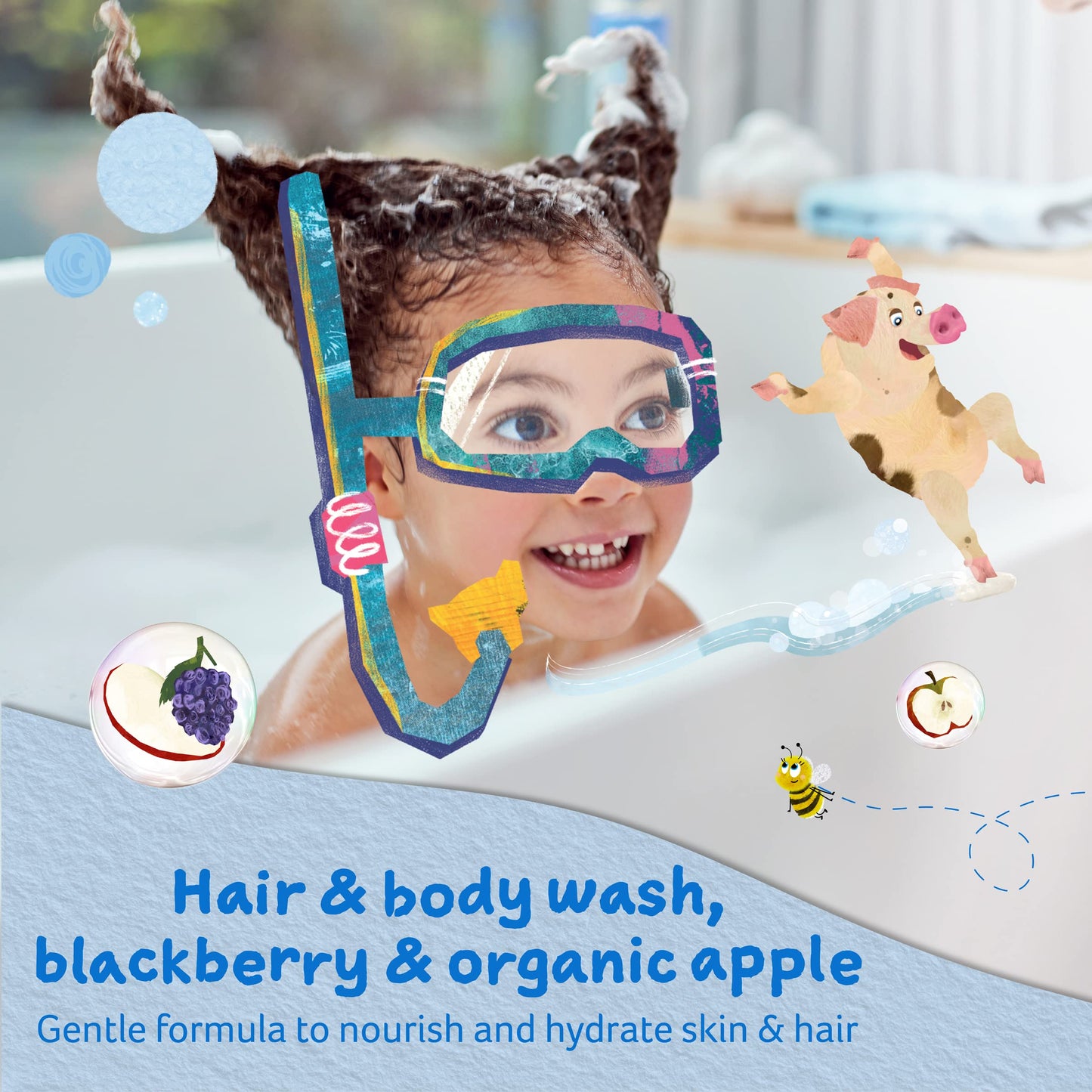 Childs Farm | Kids Hair & Body Wash 250ml | Blackberry & Organic Apple | Suitable for Dry, Sensitive & Eczema-prone Skin