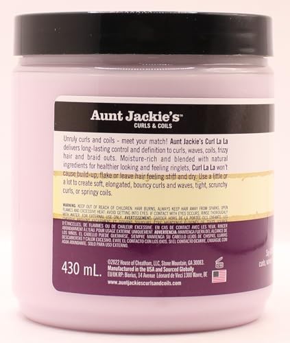 Aunt Jackies Curls & Coils TRIO BUNDLE |Oh So Clean Shampoo 355ml | Curl La La Defining Curl Custard 426 g | Quench Moisture Intensive Leave In Conditioner 355 ml