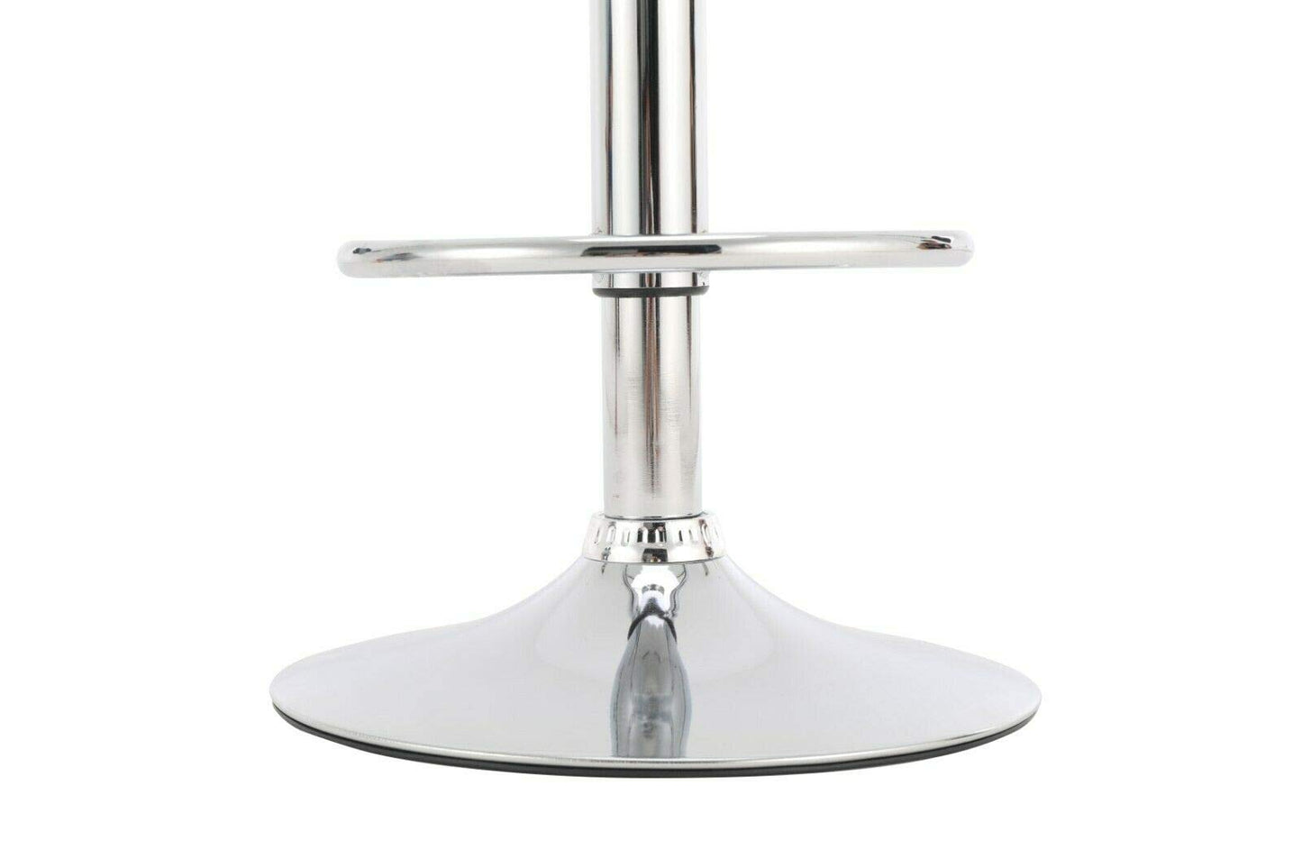 Millhouse Pair of Cuban Bar Stools Set of 2 with Arms Leatherette Exterior, Adjustable Swivel Gas Lift, Chrome Footrest Base for Breakfast Bar DM717 (SilverGrey-)