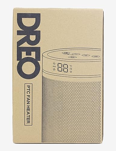 1500W Electric Heater, Energy Efficient Portable Ceramic, Thermostat 3 Modes 12H Timer, Overheat & Tip Over Protection, for Bedroom, Atom 316, Gold