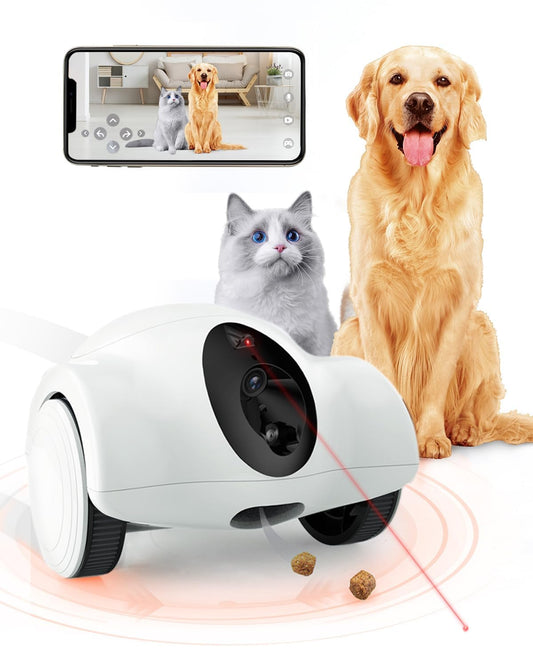 GULIGULI Dog Camera, Pet Camera for Dogs & Cats, Full House Mobile Monitoring, 2 Way Talk, 15-Day Long Endurance, No Monthly Fee, Cat Laser (2.4G WiFi ONLY)