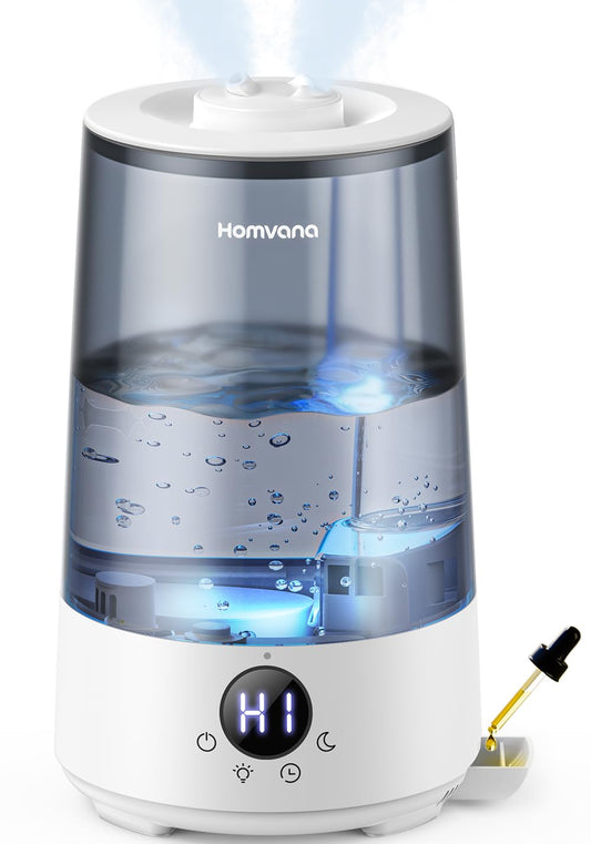 Humidifier, 3.6L Cool Mist 360° Rotatable 34H Last, Night Light Auto Mode, Quiet 16dB Humidifiers for Baby, Essential Oil Diffuser