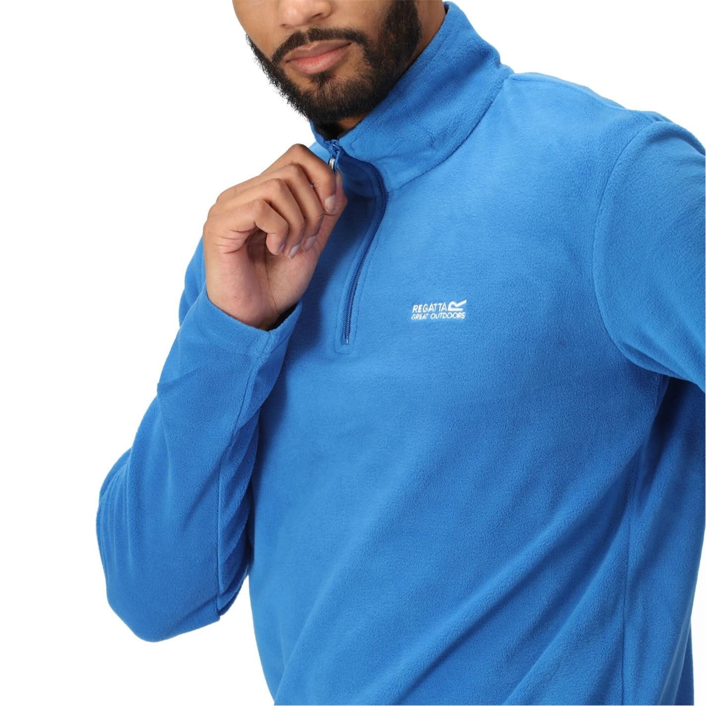 Regatta Mens Half Zip Fleece Pullover Jacket - Durable Outdoor Sports, Hiking, Cycling,Travelling, Golf, Quick Dry Extra Warm Lightweight Trekking Fleece Jacket Blue