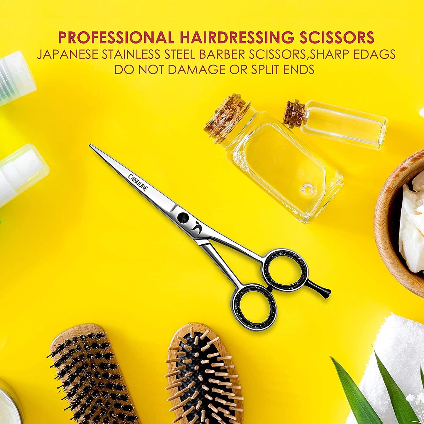 Professional Hairdressing Barber Hair Scissor, Stainless Steel Hair Cutting Shears