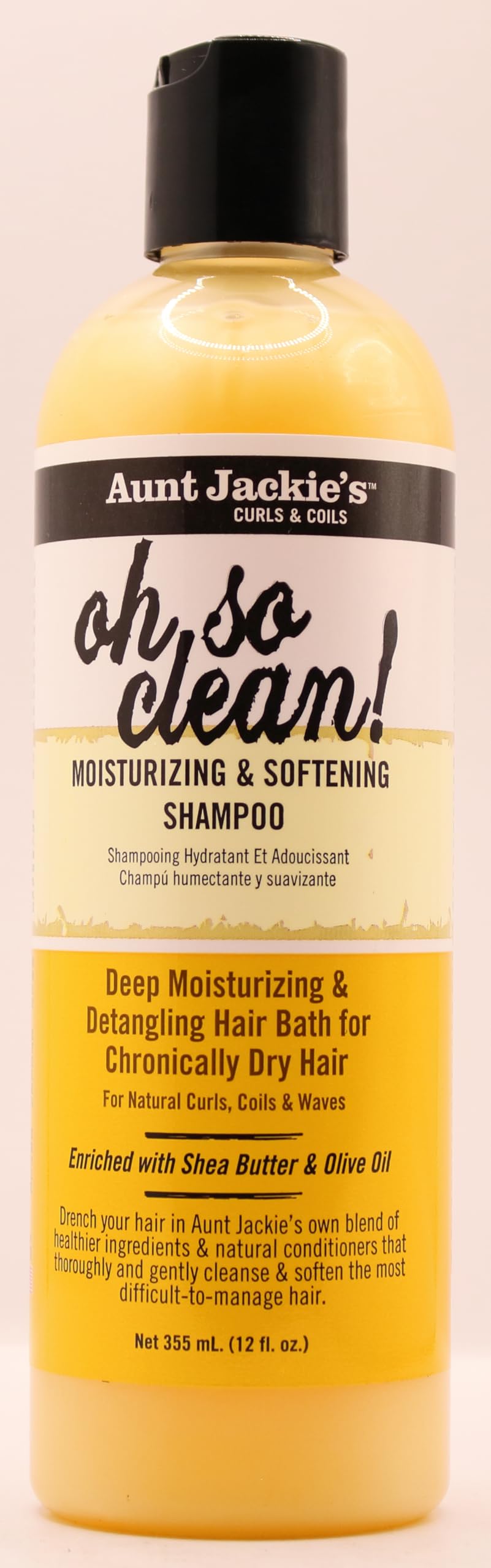 Aunt Jackies Curls & Coils Trio Bundle |Oh So Clean Shampoo 355Ml | Quench Moisture Intensive Leave In Conditioner 355 Ml | In Control Moisturizing And Softening Conditioner 426G