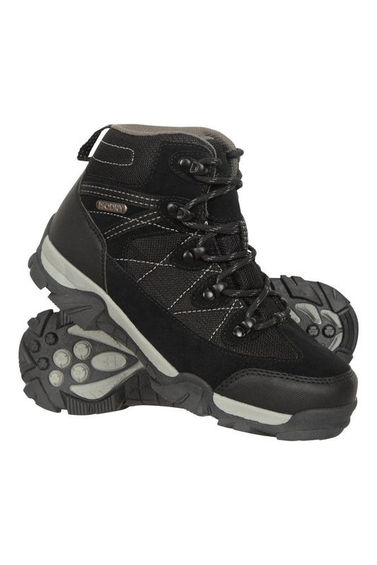 Mountain Warehouse Trail Kids Waterproof Boots - Synthetic Mesh Upper Girls & Boys Shoes, EVA Footbed, High Traction
