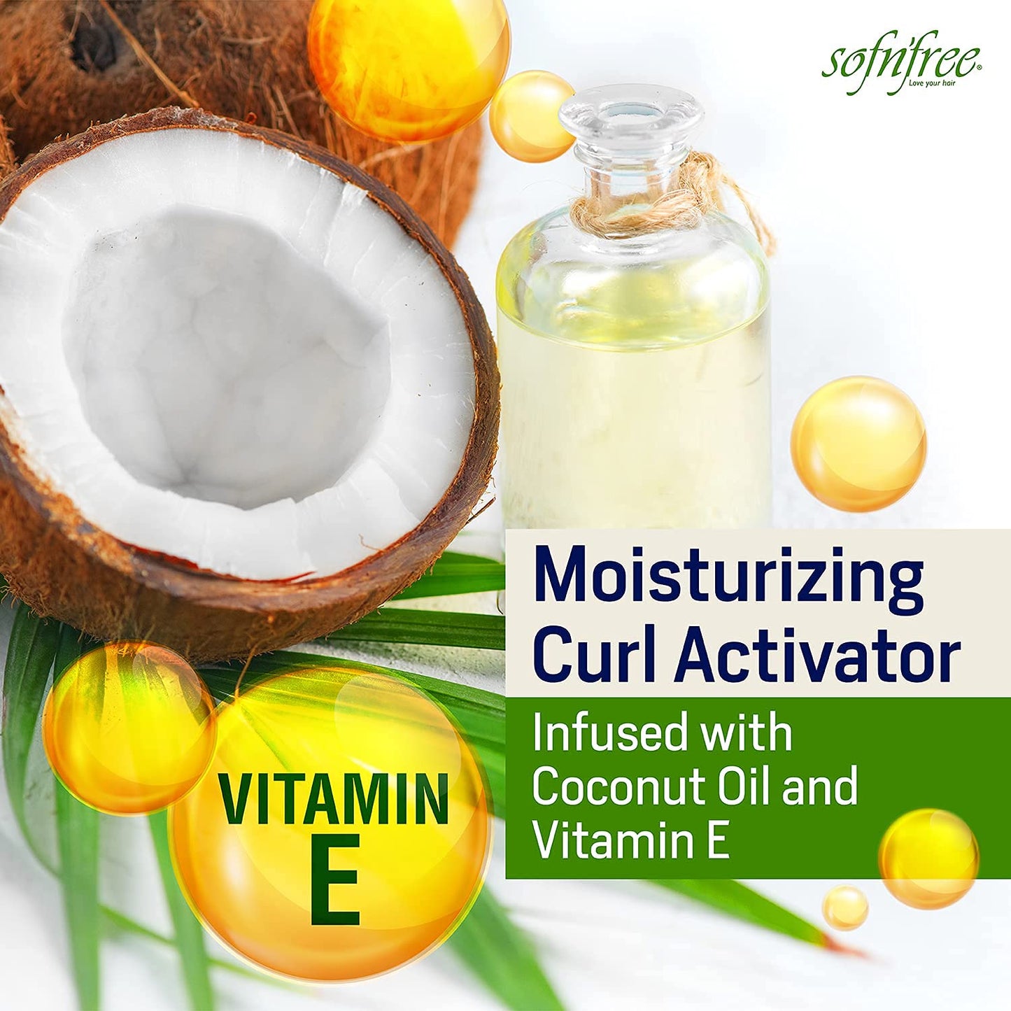 Sofn’Free Moisturizer & Curl Activator for Natural Hair, Soft Curls, and Waves 33.8 fl oz / 1000ml (1 Pack)
