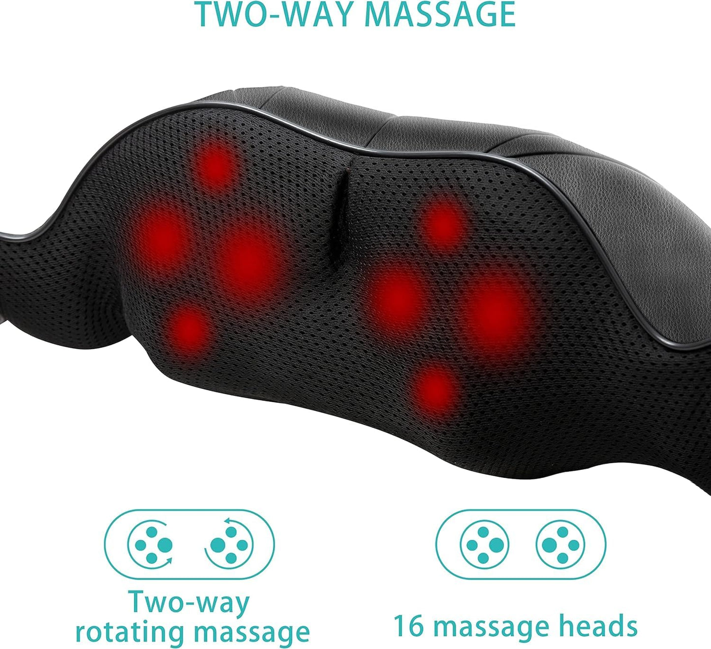 AERLANG Neck Massager,Shiatsu Neck and Back Massager with Heat, Deep Kneading Shoulder Massager, Waist Massage Pillow for Home and Office Use,Fathers Day Gift Ideas Fathers Day Dad Gifts(NOT Cordless)