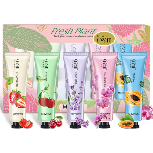 Maylawn Hand Cream, 5 x 30ml, Hand Cream Gift Sets, Vegan Friendly and Cruelty Free, Perfect for Birthday Mothers day Gifts idea For Her/Him