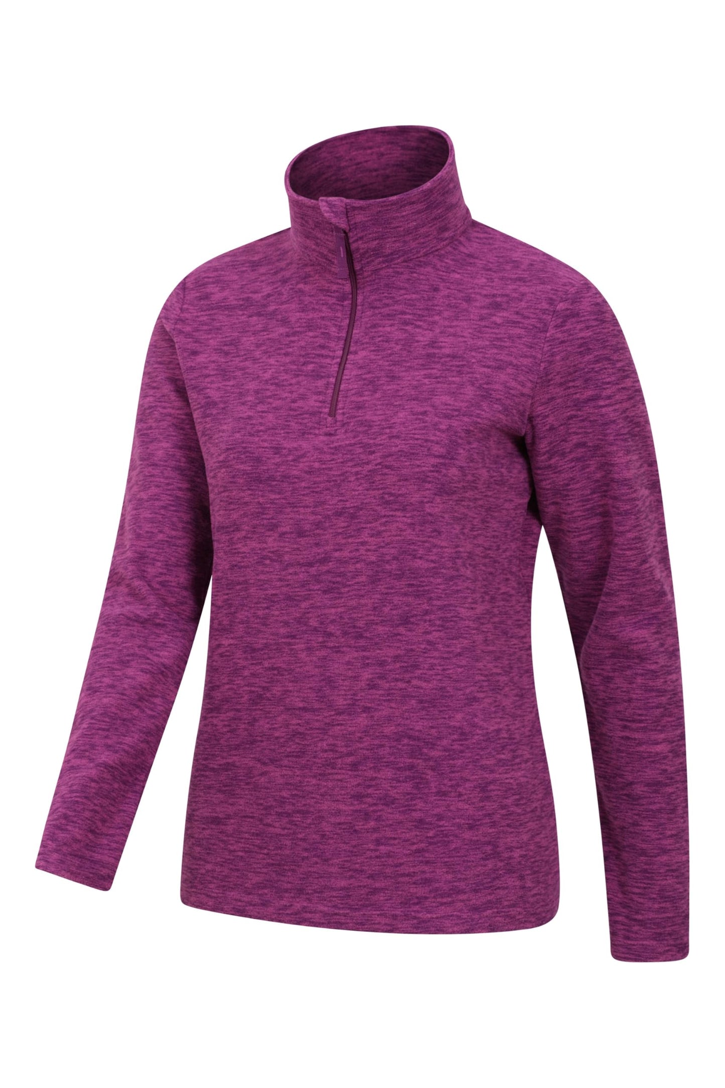 Mountain Warehouse Snowdon Womens Fleece Top - Warm Pullover, Lightweight Sweater, Half Zip, Quick Drying - Travelling Grape Women's Size 14