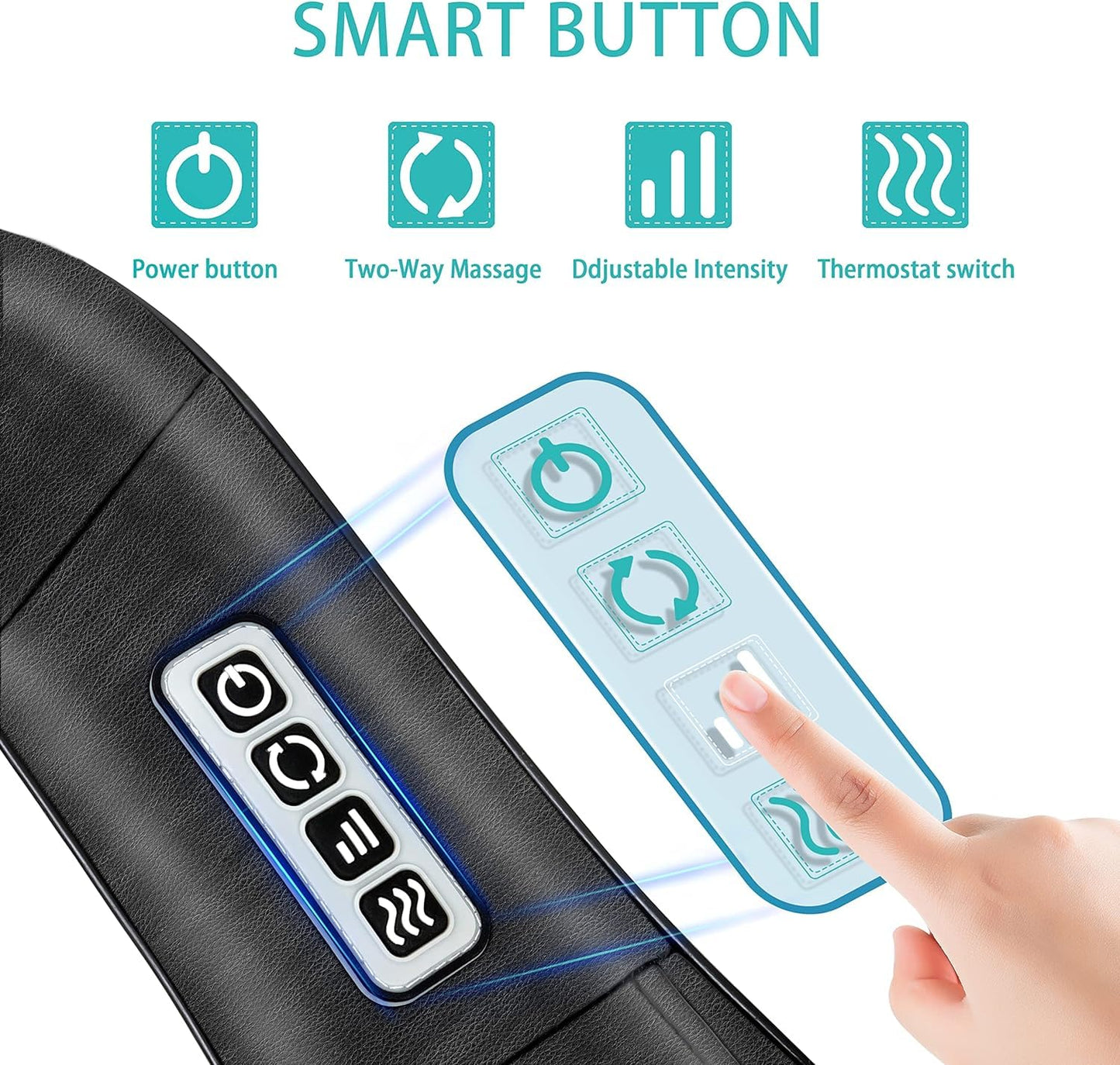 AERLANG Neck Massager,Shiatsu Neck and Back Massager with Heat, Deep Kneading Shoulder Massager, Waist Massage Pillow for Home and Office Use,Fathers Day Gift Ideas Fathers Day Dad Gifts(NOT Cordless)