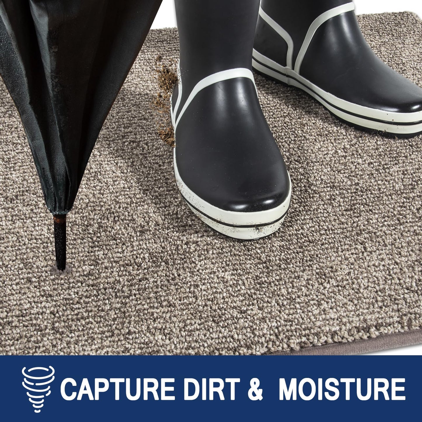 FCSDETAIL Dirt Trapper Indoor Door Mat 80 x 120 cm, Machine Washable Entrance Rug, Dog Doormat, Non-slip Inside Floor Mat for Entryway, Muddy Shoes & Paws