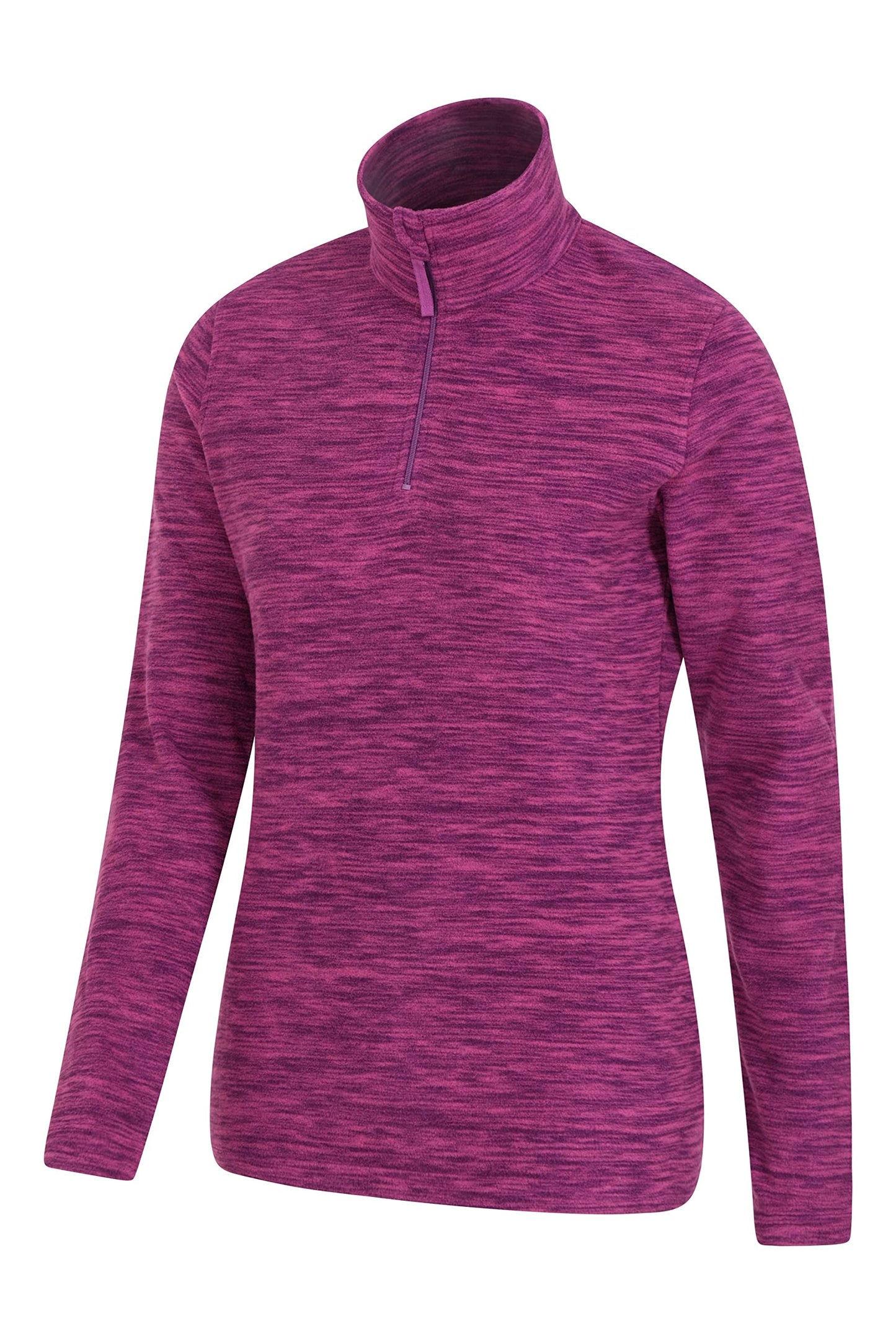 Mountain Warehouse Snowdon Womens Fleece Top - Warm Pullover, Lightweight Sweater, Half Zip, Quick Drying - Travelling Grape Women's Size 14
