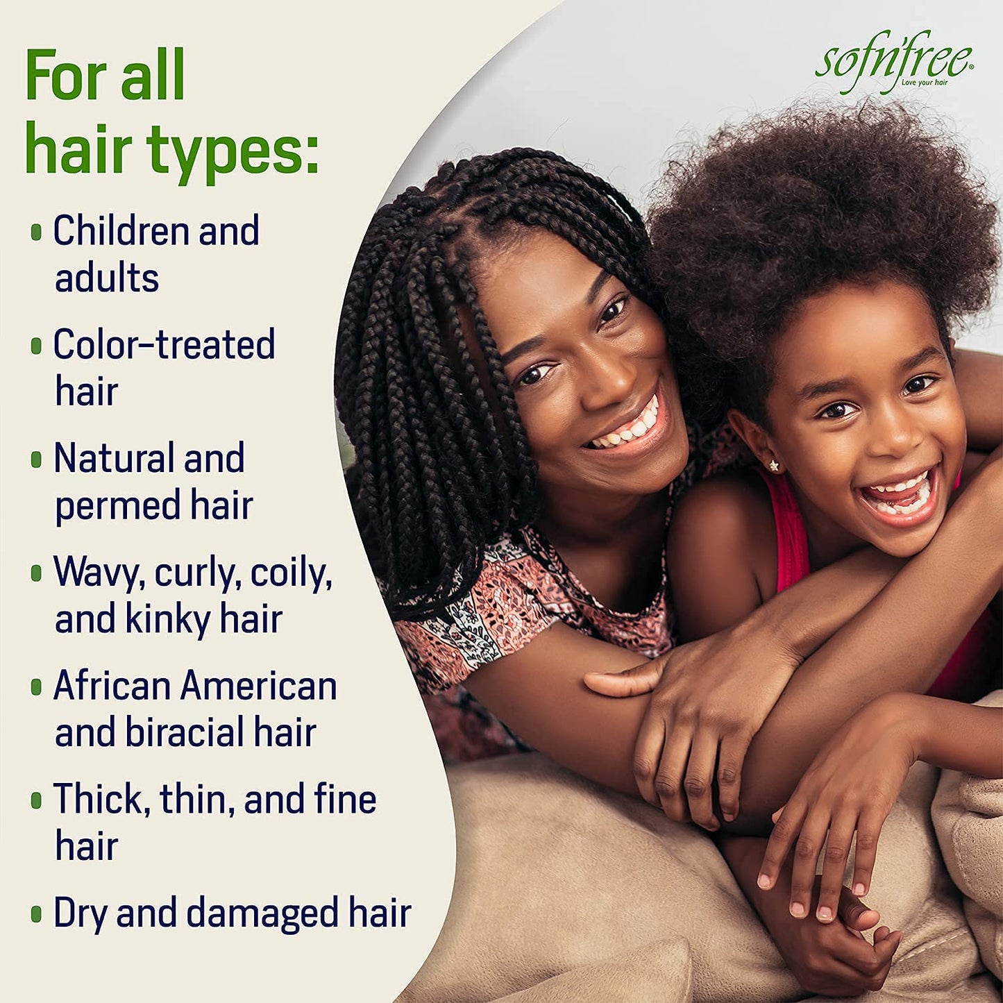 Sofn’Free Moisturizer & Curl Activator for Natural Hair, Soft Curls, and Waves 33.8 fl oz / 1000ml (1 Pack)