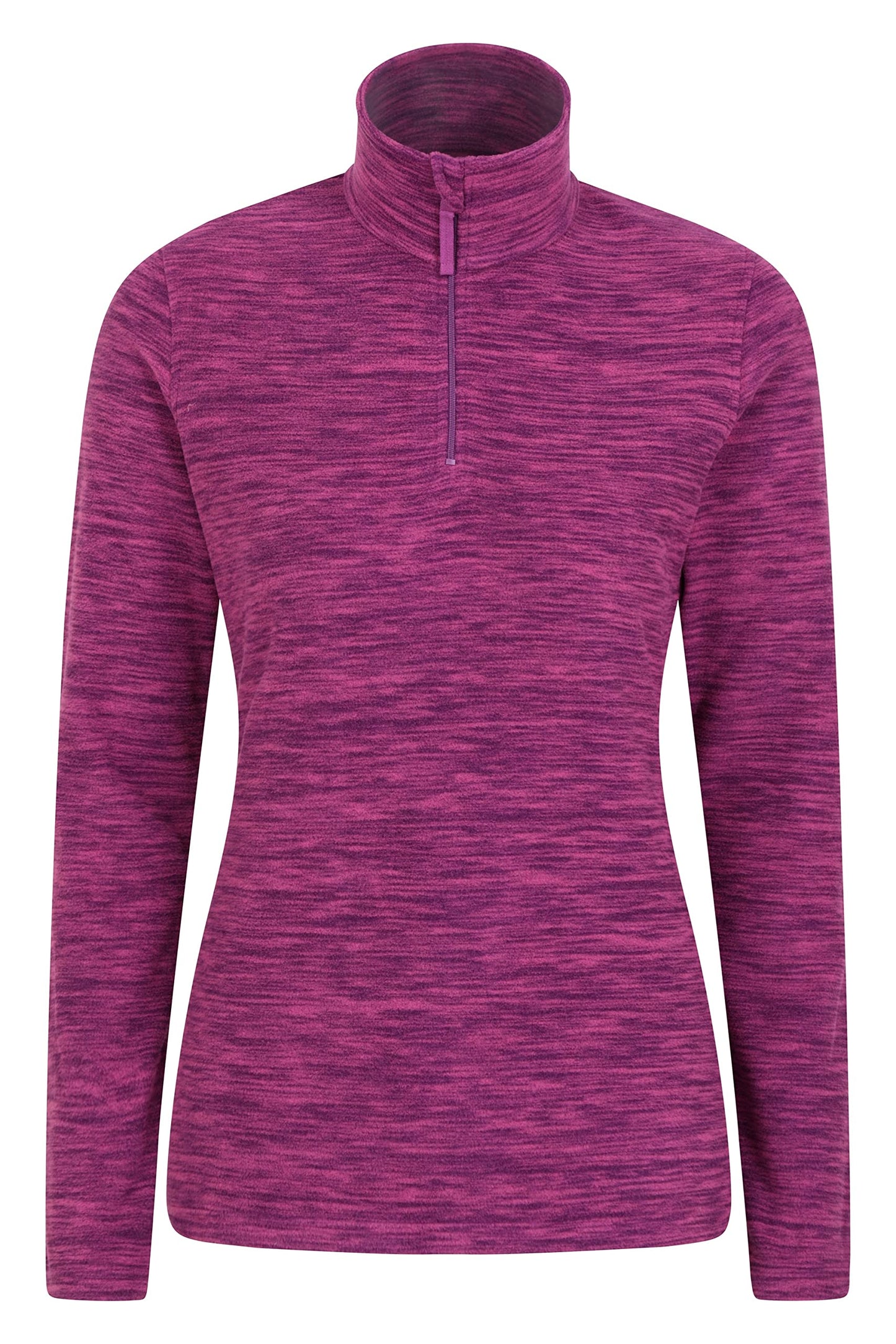 Mountain Warehouse Snowdon Womens Fleece Top - Warm Pullover, Lightweight Sweater, Half Zip, Quick Drying - Travelling Grape Women's Size 14