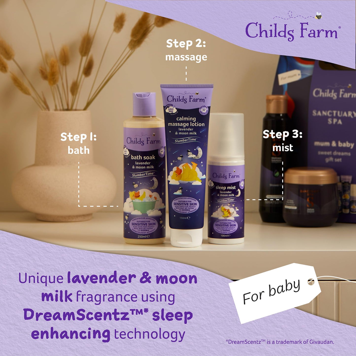 Childs Farm Mum and Baby Sweet Dreams Gift set,- Vegan and Cruelty-Free
