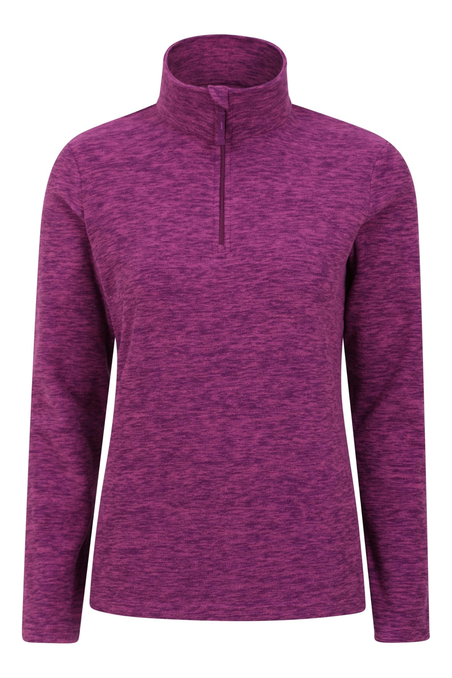Mountain Warehouse Snowdon Womens Fleece Top - Warm Pullover, Lightweight Sweater, Half Zip, Quick Drying - Travelling Grape Women's Size 14