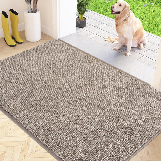 FCSDETAIL Dirt Trapper Indoor Door Mat 80 x 120 cm, Machine Washable Entrance Rug, Dog Doormat, Non-slip Inside Floor Mat for Entryway, Muddy Shoes & Paws