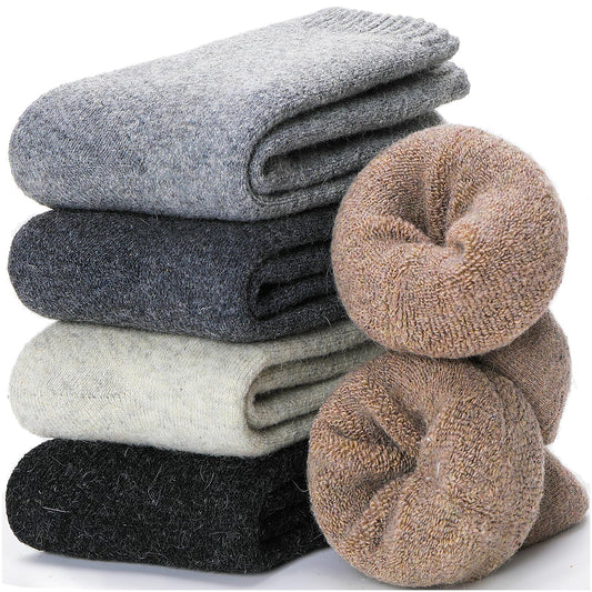 Womens Merino Wool Thermal Thick Warm Winter Walking Work Hiking Socks, 5 Pairs(Mix Colour)